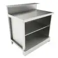 BANCO BAR NEUTRO - SEMILAVORATO DA PANNELLARE - MOD. BBN10 - CON PREDISPOSIZIONE PER BANCALINA - PIANO DI LAVORO CON INVASO - DIM. Cm L 100 x P 70 x h 113,1