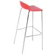 SGABELLO EASY - MOD. EASY 67 - SEDUTA IN TECNOPOLIMERO - TELAIO IMPILABILE CROMATO O VERNICIATO - PER USO INTERNO/ESTERNO - DIM. cm L 37 x P 36 - ALTEZZA SEDUTA cm 67 - NORMA CE