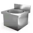 Lavamani a parete - Vasca rotonda - Lunghezza cm 40 - Profondità cm 40 - Altezza cm 25 - Dimensioni vasca cm Ø 26 x 12,5 h