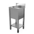 Lavamani - basamento a giorno - Vasca ovale - Lunghezza cm 40 - Profondità cm 40 - Altezza cm 85/90 - Dimensioni vasca cm Ø 26 x 12,5 h
