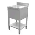 Lavamani - basamento a giorno - Vasca quadrata - Lunghezza cm 50 - Profondità cm 50 - Altezza cm 85/90 - Dimensioni vasca cm L 33 x P 33 x h 17