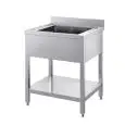 Lavatoio n.1 vasca - gambe quadre - con ripiano inferiore