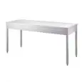Tavolo da lavoro inox - gambe quadre 4x4cm - semplice - piano top spessore cm 4