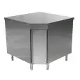 Tavolo armadiato ad angolo 90° - con anta - piano top spessore cm 4