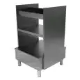 Elemento porta posate tovaglie e vassoi - Completo di 4 bacinelle per posate - Lunghezza cm 75 - Profondità cm 80 - Altezza cm 125