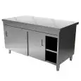 Elemento neutro con vano ante scorrevoli - Struttura in inox finitura scotch brite