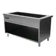 Elemento bagnomaria con vano inferiore a giorno - Vasca H 22 cm - Struttura in inox finitura scotch brite