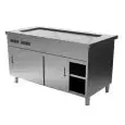 Elemento con piano caldo a secco e vano inferiore caldo - Struttura in inox finitura scotch brite