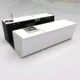 BANCO BAR E RETROBANCO CON ESPOSITORE GELATO PANORAMA - MOD. START UP L1000/4 PANORAMA+L2000 H951 - N. 2 CELLE CON REFRIGERAZIONE VENTILATA - ALIMENTAZIONE V 230/50Hz MONOFASE - CON UNITA' CONDENSATRICE INCORPORATA - POSTAZIONE PER MACCHINA CAFFE' - LAVEL