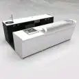 BANCO BAR E RETROBANCO CON ESPOSITORE GELATO PANORAMA - MOD. START UP L1000/4PANORAMA+L2000 H1150 - CON BANCALINA IN VETRO - N. 2 CELLE CON REFRIGERAZIONE VENTILATA - ALIMENTAZIONE V 230/50Hz MONOFASE - CON UNITA' CONDENSATRICE INCORPORATA - POSTAZIONE PE