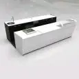 BANCO BAR E RETROBANCO CON ESPOSITORE GELATO PANORAMA - MOD. START UP L1000PANORAMA+L2500 H951 BC - CON BANCALINA IN VETRO - N. 3 CELLE CON REFRIGERAZIONE VENTILATA - ALIMENTAZIONE V 230/50Hz MONOFASE - CON UNITA' CONDENSATRICE INCORPORATA - POSTAZIONE PE