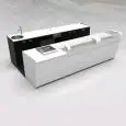 BANCO BAR E RETROBANCO CON ESPOSITORE GELATO PANORAMA - MOD. START UP L1000PANORAMA+L2500 H1150 - DOPPIA BANCALINA IN VETRO - N. 3 CELLE CON REFRIGERAZIONE VENTILATA - ALIMENTAZIONE V 230/50Hz MONOFASE - CON UNITA' CONDENSATRICE INCORPORATA - POSTAZIONE P