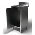 Lavamani armadiato - anta battente - Vasca ovale - Lunghezza cm 40 - Profondità cm 40 - Altezza cm 85/90 - Dimensioni vasca cm Ø 26 x 12,5 h