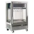 VETRINA REFRIGERATA VERTICALE PER ESPOSIZIONE CARNE - MOD. MEAT 276 - STRUTTURA IN ALLUMINIO - STATICO - POTENZA W 400 - CAPACITA' LT. 275 - TEMPERATURA +1°/+6°C - DIM cm L 79,5 x P 76 x H 124 - NORMA CE