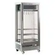 VETRINA REFRIGERATA VERTICALE PER FROLLATURA CARNE - MOD. MEAT 552 DA - STRUTTURA IN ALLUMINIO - VENTILATO - CAPACITA' LT. 550 - TEMPERATURA +1°/+2°C - POTENZA W 500 - DIM cm L 79,5 x P 76 x H 201,5 - NORMA CE