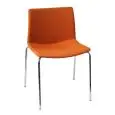 SEDIA KANVAS 2 - MOD. KANVAS 2 NA FRONT - SCOCCA CON FRONTALE RIVESTITO - TELAIO CROMATO O VERNICIATO BIANCO - PER USO INTERNO - DIM. cm L 51 x P 50 x H 80 - NORMA CE