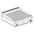 Fry Top a gas professionale da banco piastra rigata cromata superchrome Allforfood FTRT/68GS linea ELLE