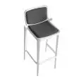 SGABELLO ISIDORO IMBOTTITO - MOD. ISIDORO 66 - SGABELLO IN CO-INIEZIONE POLIMERO-METALLO - PER USO INTERNO - DIM. cm L 45 x P 43 x H 87 - NORMA CE