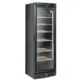 VETRINA REFRIGERATA PER VINO - MOD. TWN 400 - VENTILATO - TEMPERATURA °C +7/+18 - N. 1 PORTA IN VETRO - STRUTTURA IN LAMIERA VERNICIATA NERA - CAPACITA' Lt 350 - POTENZA W 300 - ALIMENTAZIONE 230/50Hz MONOFASE - DIMENSIONI cm L 59,5 x P 62 x H 183 - NORMA