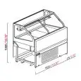VETRINA PASTICCERIA SNACK SENZA RISERVA - SEMILAVORATA DA PANNELLARE - MOD. SAM80 VAD H 1350 - VETRI ALTI DRITTI - REFRIGERAZIONE VENTILATA - ALIMENTAZIONE V 230/50HZ MONOFASE - CON UNITA' CONDENSATRICE INCORPORATA - ALTEZZA cm 135