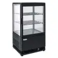 ESPOSITORE VETRINA REFRIGERATA VERTICALE NERO PER BIBITE - Mod. RC58B - Temperatura +2°/+12°C - Capacità lt. 58 - Alimentazione MONOFASE V230/1 - Potenza W 180 - Dimensioni cm. L 42,8 x P 38,6 x h 81 - Peso Kg. 30