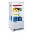 ESPOSITORE VETRINA REFRIGERATA VERTICALE BIANCO PER BIBITE - Mod. RC78W - Temperatura +2°/+12°C - Capacità lt. 78 - Alimentazione MONOFASE V230/1 - Potenza W 180 - Dimensioni cm. L 42,5 x P 38,5 x h 99,5 - Peso Kg. 45