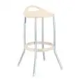 SGABELLO MAX - MOD. MAX H75 - SEDUTA IN TECNOPOLIMERO - GAMBE IN ALLUMINIO ANODIZZATO - PER USO INTERNO/ESTERNO - DIM. cm L 46 x P 46 x H 75 - NORMA CE