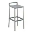 SGABELLO OFER - MOD. OFER H75 - SEDUTA IN TECNOPOLIMERO - GAMBE IN ALLUMINIO ANODIZZATO - PER USO INTERNO/ESTERNO - ALTEZZA SEDUTA cm 75 - DIM. cm L 41 x P 45 - NORMA CE