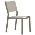 Sedia - colore tortora - Struttura in alluminio verniciato, seduta e schienale in textylene - Modello 1640-SU8T-T-01