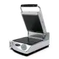 PIASTRA ELETTRICA IN VETROCERAMICA SPIDOGLASS - Mod. SP010PR - Piastra superiore rigata - Piastra di cottura singola liscia nera - Piano cottura cm 25x25 - Potenza Kw 1,5 - Alimentazione MONOFASE 230V/1/50-60Hz - Dimensioni cm. L 33,1 x P 45,8 x 17,6 h