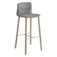 SGABELLO SLOT IMBOTTITO - MOD. SLOT 78 BL - SEDIA IMBOTTITA IN TESSUTO O PELLE - TELAIO IN LEGNO DI FAGGIO - PER USO INTERNO - DIM. cm L 45 x P 45 x H 107 - NORMA CE