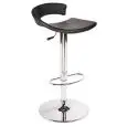SGABELLO TORINO - MOD. TORINO IV - SEDUTA IN TECNOPOLIMERO RIVESTITO IN PELLE - TELAIO E BASE CROMATI - GIREVOLE E REGOLABILE IN ALTEZZA - PER USO INTERNO - DIM. cm Ø 38 x H 91 - NORMA CE