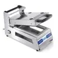 TERMOSIGILLATRICE PER VASCHETTE DA BANCO - MOD. UX 20 - MANUALE - DIMENSIONE MASSIMA CONTENITORE mm 260 x 190 - ALIMENTAZIONE MONOFASE 230V/1/50Hz - POTENZA W 900 - DIM. cm L 25,7 x P 52,5 x H 30,6