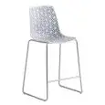 SGABELLO ALHAMBRA - MOD. ALHAMBRA ST 66 - SGABELLO CON SEDUTA IN TECNOPOLIMERO - TELAIO IMPILABILE IN METALLO CROMATO O VERNICIATO - PER USO INTERNO/ESTERNO - DIM. cm L 50 x P 55 x H 104 - NORMA CE