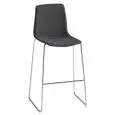 SGABELLO ALHAMBRA IMBOTTITO - MOD. ALHAMBRA ST 76 - SGABELLO CON SEDUTA IN TECNOPOLIMERO RIVESTITO - TELAIO IN METALLO CROMATO O VERNICIATO - PER USO INTERNO - DIM. cm L 50 x P 55 x H 114 - NORMA CE