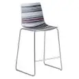 SGABELLO COLORFIVE - MOD. COLORFIVE ST 66 - SGABELLO CON SEDUTA IN TECNOPOLIMERO - TELAIO IMPILABILE IN METALLO CROMATO O VERNICIATO - PER USO INTERNO/ESTERNO - DIM. cm L 50 x P 55 x H 104 - NORMA CE