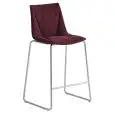 SGABELLO COLORFIVE IMBOTTITO - MOD. COLORFIVE ST 66 - SGABELLO CON SEDUTA IN TECNOPOLIMERO RIVESTITO - TELAIO IN METALLO CROMATO O VERNICIATO - PER USO INTERNO - DIM. cm L 50 x P 55 x H 104 - NORMA CE
