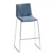 SGABELLO COLORFIVE IMBOTTITO - MOD. COLORFIVE ST 76 - SGABELLO CON SEDUTA IN TECNOPOLIMERO RIVESTITO - TELAIO IN METALLO CROMATO O VERNICIATO - PER USO INTERNO - DIM. cm L 50 x P 55 x H 114 - NORMA CE