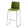 SGABELLO KANVAS IMBOTTITO - MOD. KANVAS ST 76 FULL - SGABELLO CON SEDUTA IN TECNOPOLIMERO RIVESTITO - TELAIO IN METALLO CROMATO O VERNICIATO - PER USO INTERNO - DIM. cm L 50 x P 55 x H 114 - NORMA CE