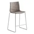 SGABELLO KANVAS IMBOTTITO - MOD. KANVAS ST 66 FULL - SGABELLO CON SEDUTA IN TECNOPOLIMERO RIVESTITO - TELAIO IN METALLO CROMATO O VERNICIATO - PER USO INTERNO - DIM. cm L 50 x P 55 x H 104 - NORMA CE