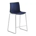SGABELLO KANVAS IMBOTTITO - MOD. KANVAS ST 66 FRONT - SGABELLO CON FRONTALE RIVESTITO - TELAIO IN METALLO CROMATO O VERNICIATO - PER USO INTERNO - DIM. cm L 50 x P 55 x H 104 - NORMA CE
