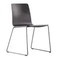 SEDIA INGA - MOD. INGA 5619 - TELAIO A SLITTA IN TONDINO D'ACCIAIO CROMATO O VERNICIATO - SCOCCA IN MULTISTRATO IMPIALLACCIATO ROVERE - PER USO INTERNO - DIM. cm L 54 x P 54 x H 80 - NORMA CE