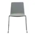 SEDIA INGA IMBOTTITA - MOD. INGA 5689 - TELAIO A SLITTA IN TONDINO CROMATO O VERNICIATO - SCOCCA IMBOTTITA - PER USO INTERNO - DIM. cm L 54 x P 54,5 x H 80,5 - NORMA CE