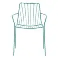 SEDIA NOLITA CON BRACCIOLI - MOD. NOLITA 3656 - SEDIA CON SCHIENALE ALTO INTERAMENTE IN ACCIAIO - IMPILABILE - PER USO ESTERNO - DIM. cm L 59,5 x P 58 x H 84,5 - NORMA CE