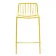 SGABELLO NOLITA - MOD. NOLITA 3657 - SGABELLO CON SCHIENALE BASSO INTERAMENTE IN ACCIAIO - IMPILABILE - PER USO ESTERNO - DIM. cm L 49,5 x P 46,5 x H 86 - NORMA CE