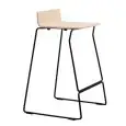 SGABELLO OSAKA - MOD. OSAKA METAL 5716 - STRUTTURA IN TONDINO D'ACCIAIO CROMATO O VERNICIATO - SCOCCA IN MULTISTRATO DI FRASSINO CON SCHIENALE BASSO - PER USO INTERNO - DIM. cm L 49,5 x P 45 x H 75 - NORMA CE