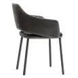 SEDIA VIC - MOD. VIC METAL 646 - GAMBE IN TUBO D'ACCIAIO VERNICIATO NERO O OTTONE ANTICATO - SEDILE E SCHIENALE RIVESTITI - CARTER IMBOTTITO - PER USO INTERNO - DIM. cm L 64 x P 53,5 x H 78 - NORMA CE