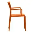 SEDIA VOLT CON BRACCIOLI - MOD. VOLT HB 674 - STRUTTURA IN POLIPROPILENE - PER USO INTERNO/ESTERNO - DIM. cm L 60 x P 55 x H 83,5 - NORMA CE