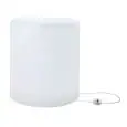 SGABELLO BASSO LUMINOSO - MOD. WOW 485 - STRUTTURA IN POLIETILENE BIANCO TRASPARENTE ALLA LUCE - PER USO INTERNO - DIM. cm Ø 44 x H 46,5 - NORMA CE