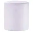 SGABELLO BASSO LUMINOSO - MOD. WOW 485L - STRUTTURA IN POLIETILENE BIANCO TRASPARENTE ALLA LUCE - CON LED - PER USO INTERNO - DIM. cm Ø 40 x H 46,5 - NORMA CE